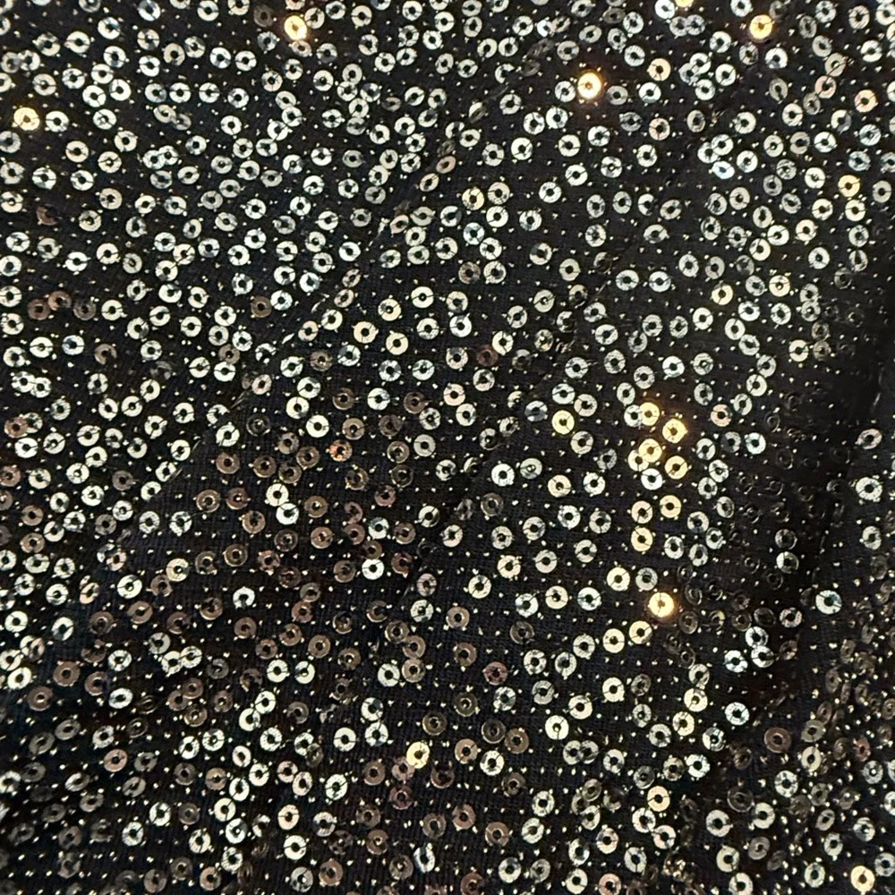 Eliza J Black metallic Sequin Long Sleeve Dress Evening Prom✨ - Picture 9 of 11